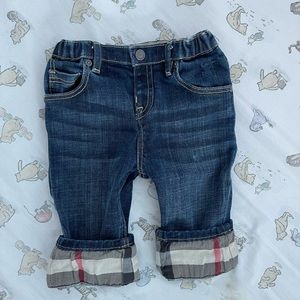 Baby Burberry jeans! Used- 9M
